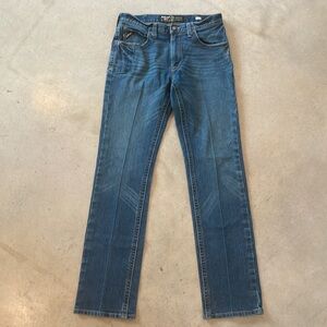 Ariat Men's Rebar M5 DuraStretch Edge Medium Wash Stackable Straight Leg